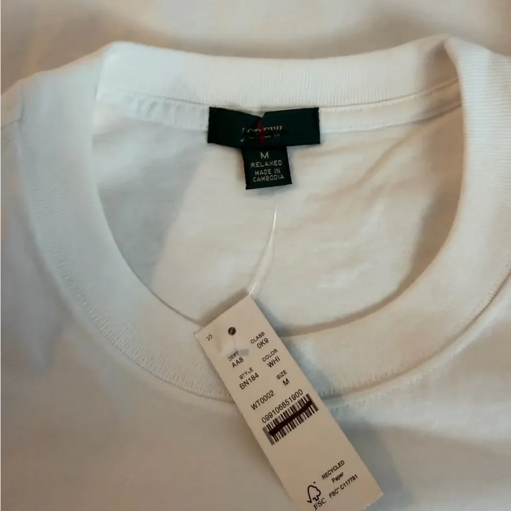J.Crew Relaxed premium-weight cotton T-shirt NWT Size M